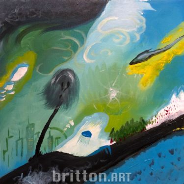 Collide abstract art by britton