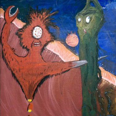 Confrontation original painting by britton artist