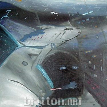Congestion original painting by britton artist
