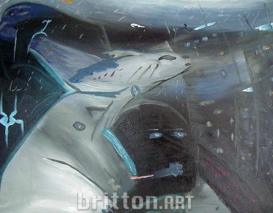 Congestion original painting by britton artist