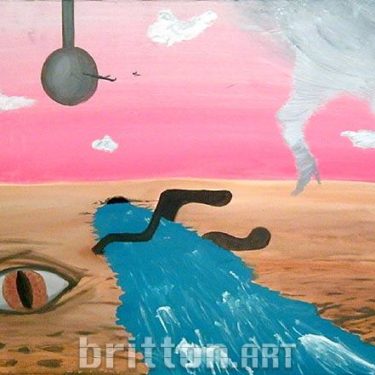 Desert original art by britton