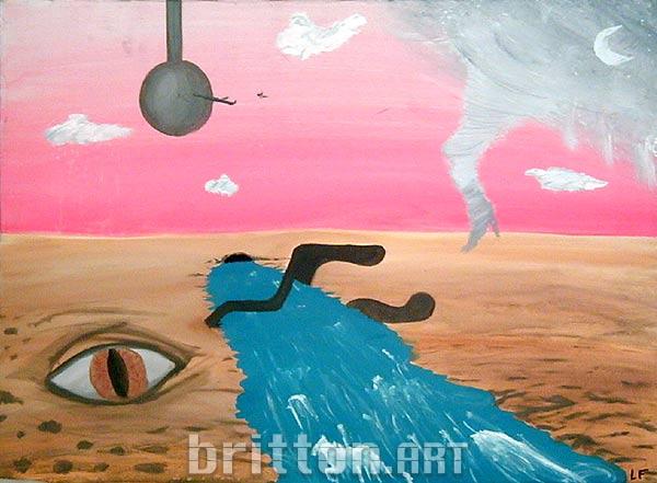 Desert original art by britton