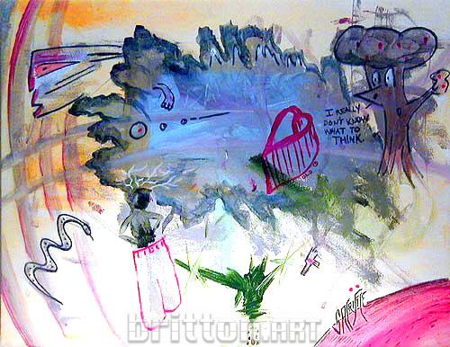 Sacrifice original painting by britton the artist