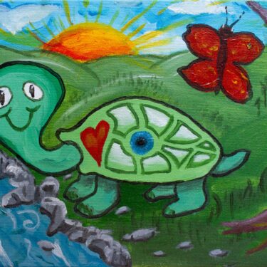 Turtle an original painting by Britton