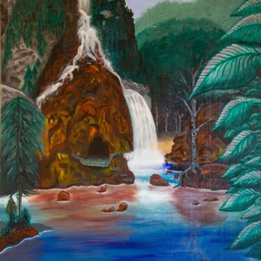 Waterfall an original painting by Britton